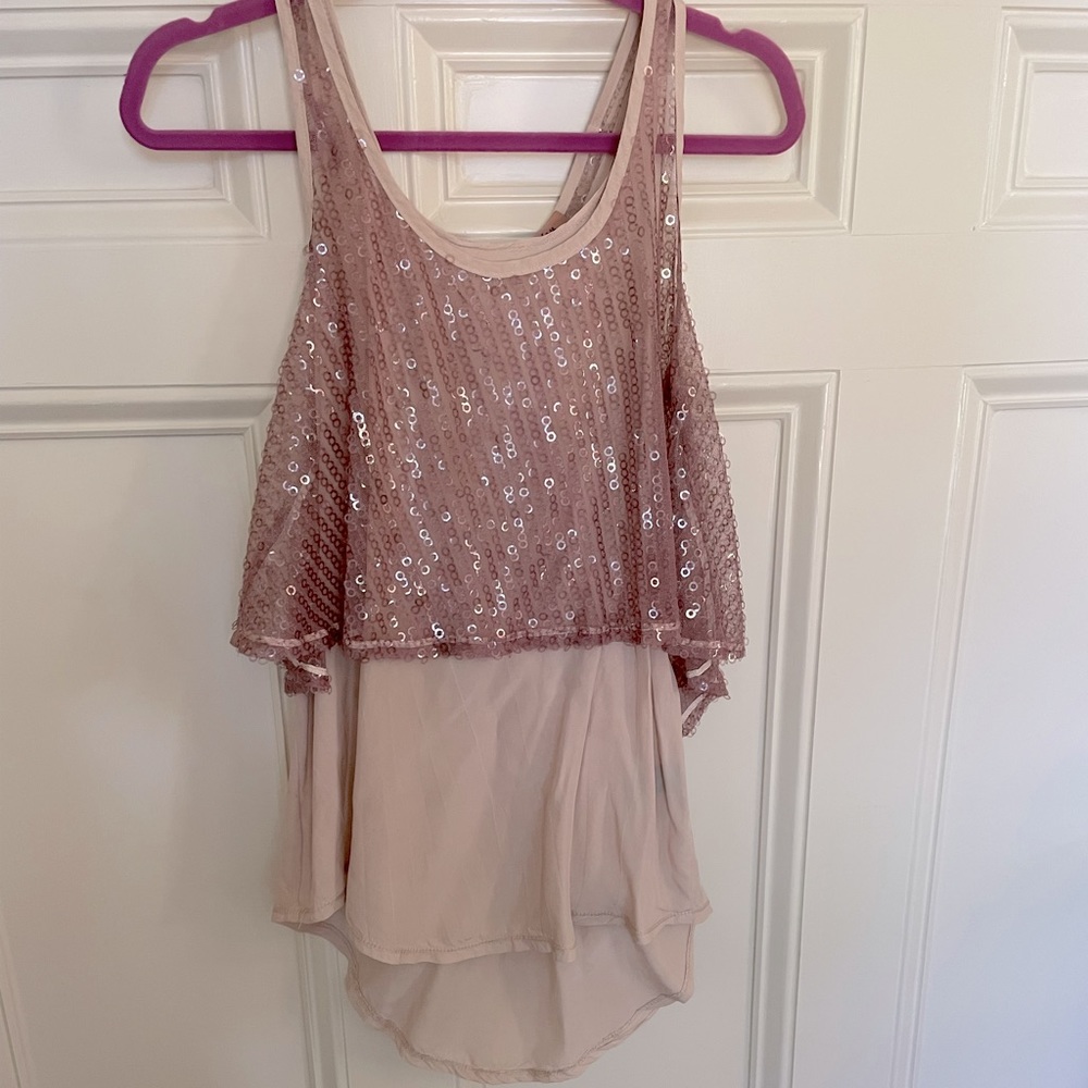 Miss Ferriday Sequin Layered Tank, 2